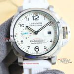 Replica Panerai PAM01157 White Dial Automatic Mechanical Rubber Strap 44mm Men's Watch 